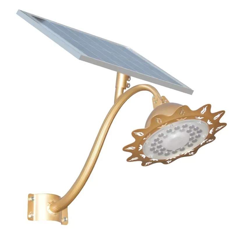 Lampade da parete solari girasole 60w 100w 200w Lampione stradale per esterni Road Gold White Shell 3 colori luce