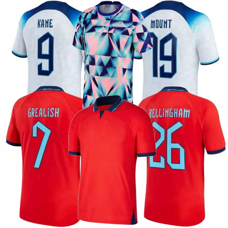 Sancho Rashford Soccer Jersey 2022 2023 UK Smith Rowe Bellingham 