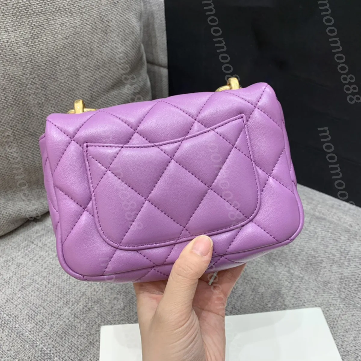 12a tamamen yeni ayna kaliteli tasarımcı mini hobo çantalar 17cm kadın gerçek deri lüks çantalar kuzu derisi kapitone flep çanta çantaları çapraz gövde siyah omuz zinciri kutusu çanta