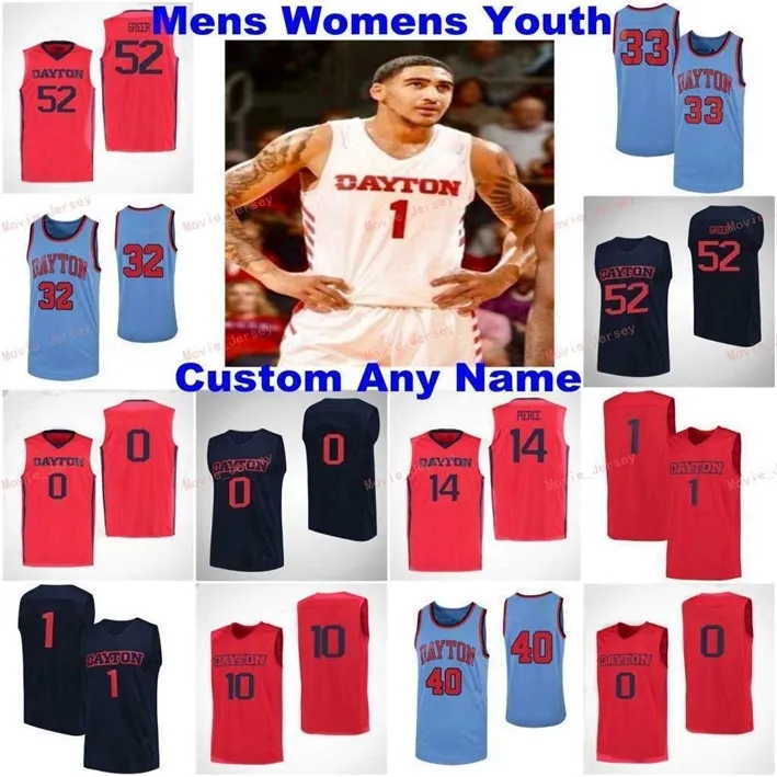 Nik1 costume 32 Jordy Tshimanga 33 Ryan Mikesell 35 Dwayne Cohill 4 Jared Becker Dayton Flyers College Mulheres Jersey da Juventude