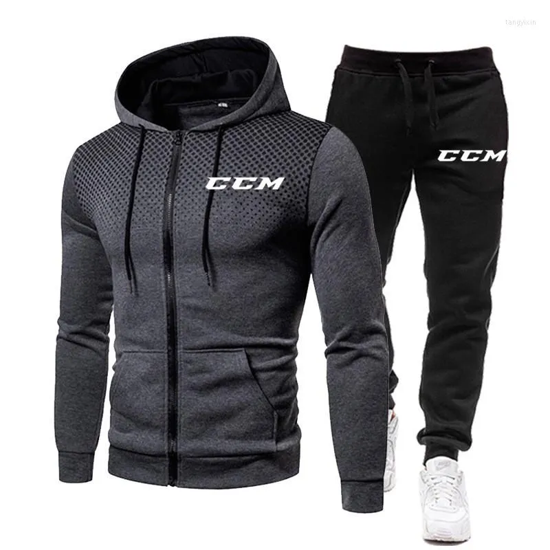 Heren tracksuits merk herfst heren ccm sets broek kleding sweatsuit cardigan fashion hoodies kleding broek sportkleding trainingsbroek