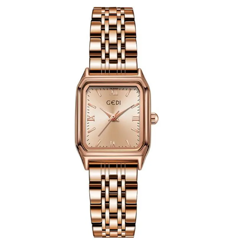 Classic Square Dial Ladies Kijk 22 mm kwarts beweging roestvrij staal modebedrijf simpleladies cadeau