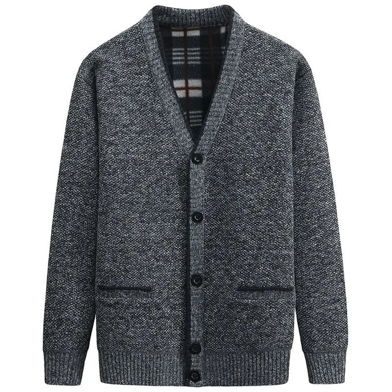 Herrtr￶jor Cardigan Autumn Winter Thick V Neck Sticked tr￶ja Rockar Causal Warm Fashion S Clothing 220920