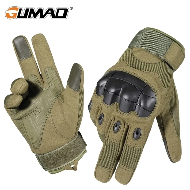 Five Fingers Gloves Outdoor TouchScreen Military Tactical Gloves Army Sport Hiking Hunting Airsoft Cycling Paintball Shooting Full Finger Glove Men 220921