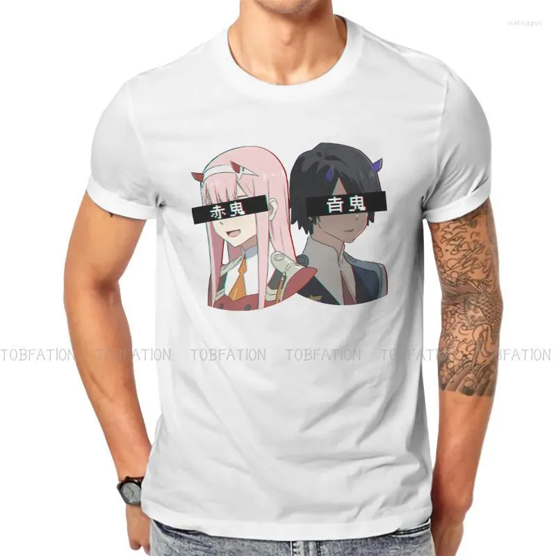 メンズTシャツメンズTシャツfranxx zero 2つの漫画オリジナルTシャツ別名オニとAOプリントシャツのトレッズトップ6xl