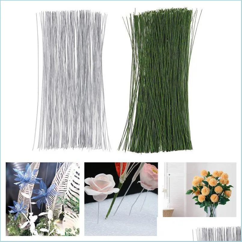 Decorazione per feste 200 pcs filo floreale 36 cm 24 calibri per fiorista biolettiera per bouquet materiale drop consegna 2021 giardino domestico feste dhonw