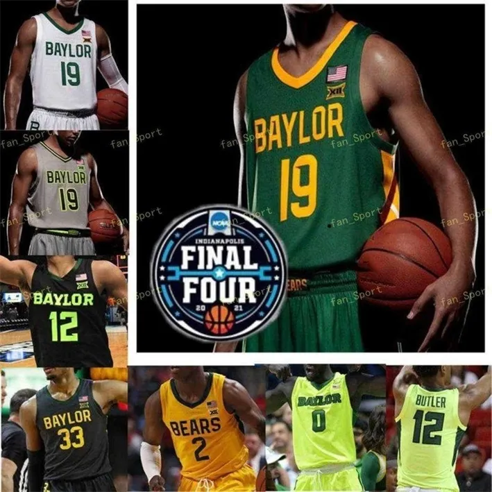 Nik1 NCAA Basketball Final Four Baylor Bears College Jersey 24 Matthew Mayer 32 Zach Loveday 23 Jonathan Tchamwa Tchatchoua Turner Manu Lecomte