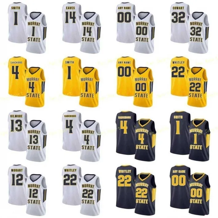 NIK1 NCAA College Murray State Racers Basketball Jersey 0 Mike Davis Demond Robinson 1 Daquan Smith 10 Tevin Brown Customed