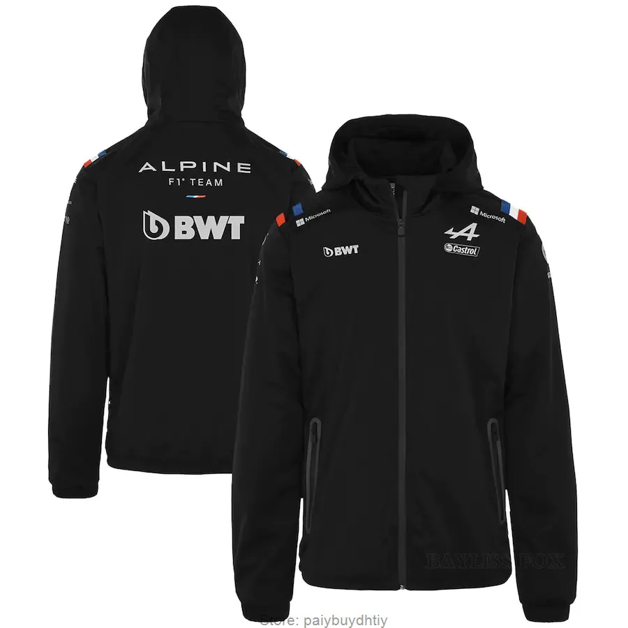 Sweat à Capuche D'Entraînement Homme F.1 - Manches Longues, Imprimé, Coupe-Vent, Doux