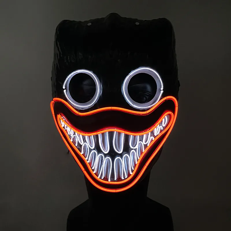 Parti Maskeleri Tasarımı Cadılar Bayramı Tam Yüz LED Işık Festivali Karnaval Korku Korkunç Film Cosplay Dcor 220920