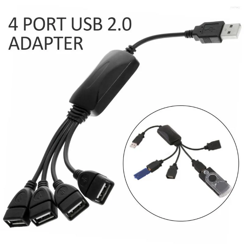 1 st nav USB2.0 Datordelare Socket 4 i 1 Multi-gränssnitt Expansion Laddning Power Cable Adapter för Windows 95/98/2000/