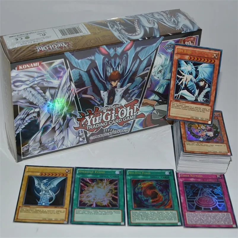 Card Games Yugioh 100 Piece Set Box Holographic Card Yu Gi Oh Anime Game Collection Card Children Boy Children's Toys 220921