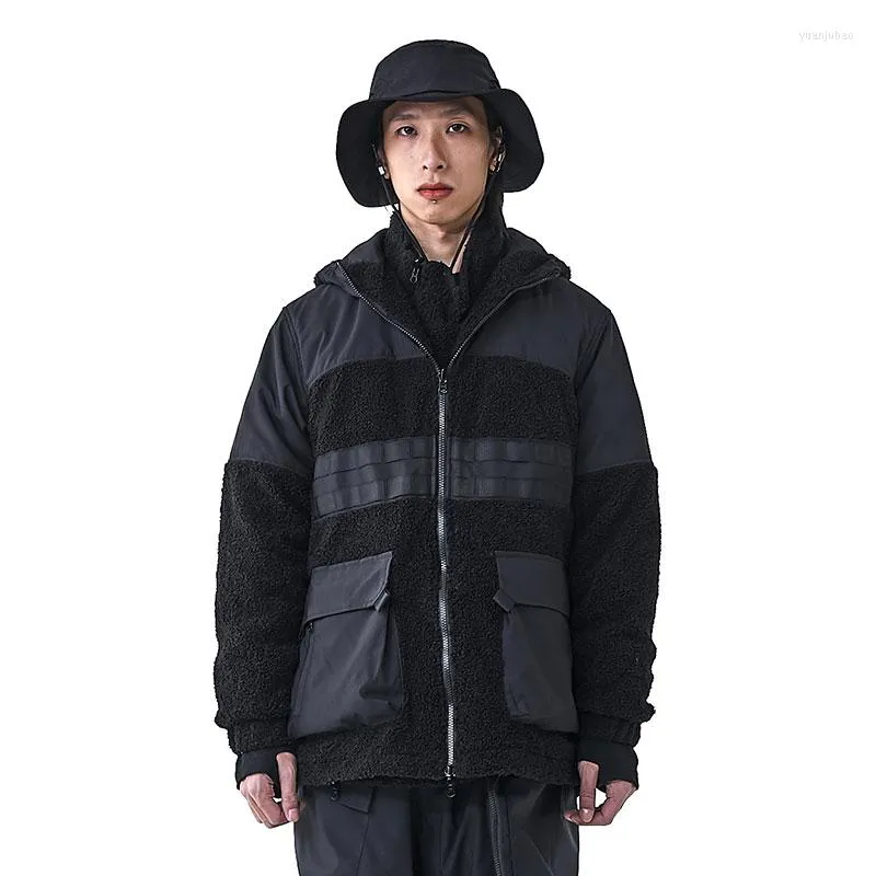 Kurtki męskie uczeń podróżny kurtka z kapturem przednie kieszenie Techwear Streetwear HARAJUUKU JAPOMSESE STREET STYLE