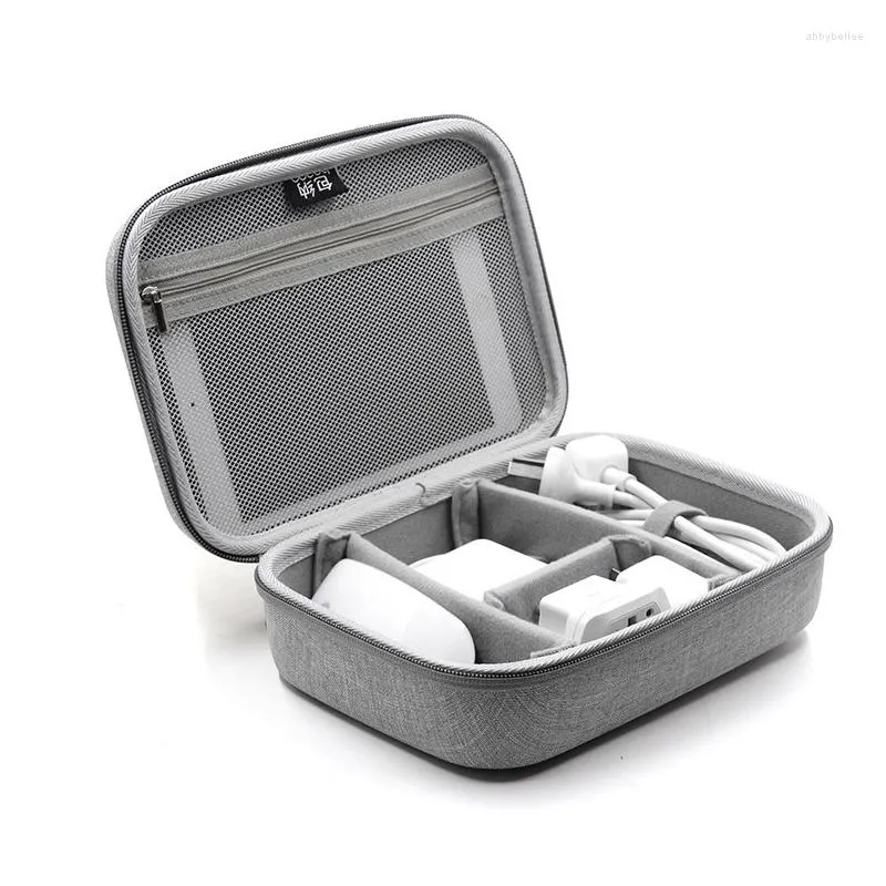 Sacs de rangement sac de câble organisateur de données pour ordinateur portable chargeur de batterie externe U disque écouteurs accessoires électroniques noir/gris