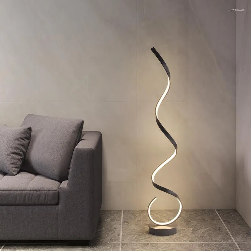 Stehlampen Nordic Villa EL Postmoderne Spirale Design Lampe Sofa Schlafzimmer Studie Licht Luxus Vertikale Led Innen