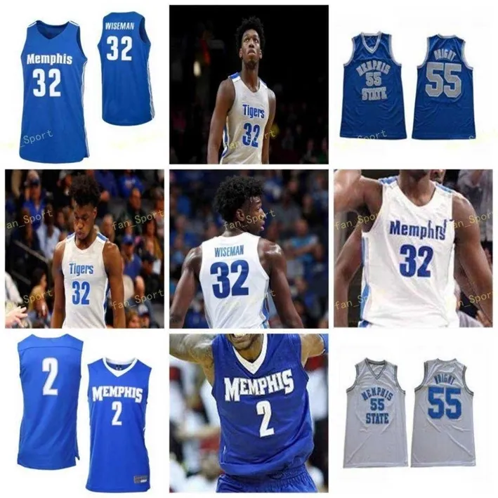 Nik1 NCAA College Memps Tigers Basketball Jersey 23 Malcolm Dandridge 23 Rose 25 Hardaway 30 Evin Olds Cousu sur mesure