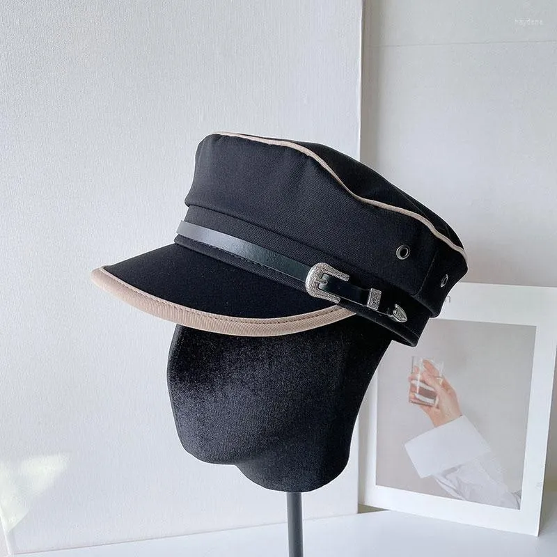 Beretten Militaire hoeden Vrouwen Sailor Cap Spring Zomer Koreaanse schilder Hoed Beret Vrouw Gorras Mujer Casual achthoekige Sboy