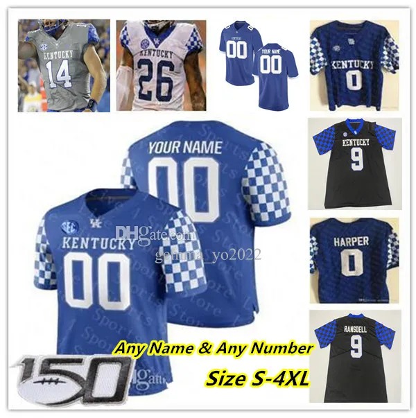 الكلية الأمريكية لكرة القدم ارتداء NCAA College Kentucky Wildcats UK Football Jerseys Will Levis Kavosiey Smoke Dane Key Tayvion Robinson DeAndre Square Barion M