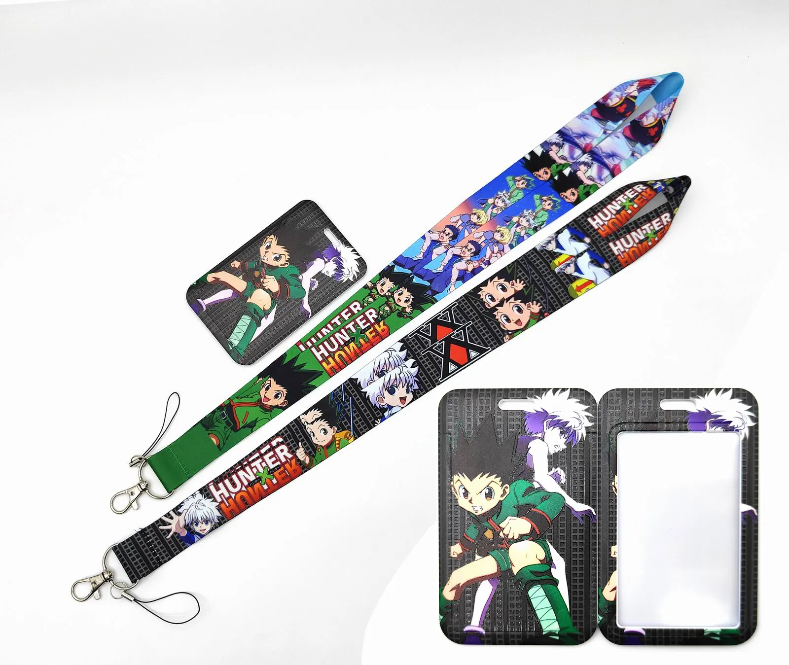 Sangles de téléphone portable Charms HunterCredential Holder Japonais Anime Cosplay Cartoon Neck Strap Lanyards ID Badge Card Keychain Cadeau en gros pour garçon # 010