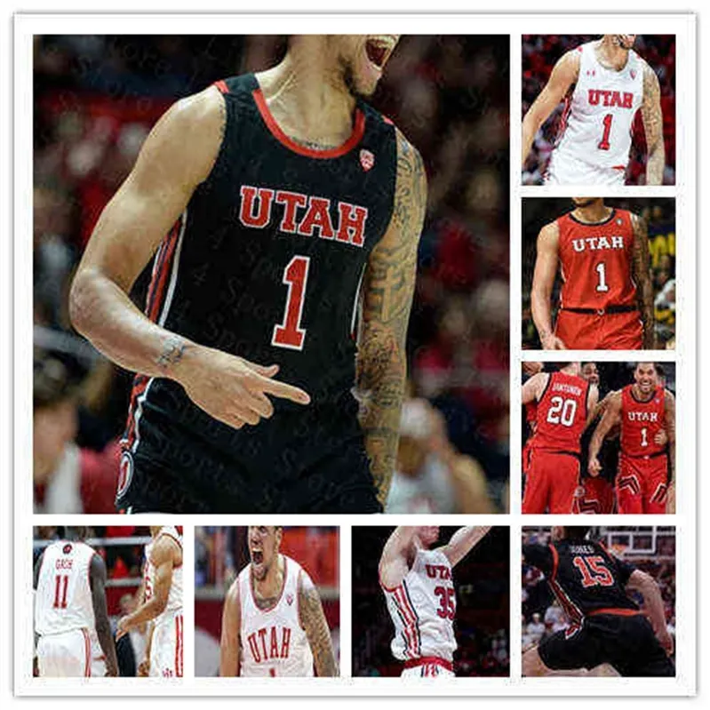 Wskt Wears Custom 2021 College Utah Utes Jersey Baloncesto Kyle Kuzma Timmy Allen Ambos Gach Rylan Jones Riley Battin Branden Carlson Mikael Jantu