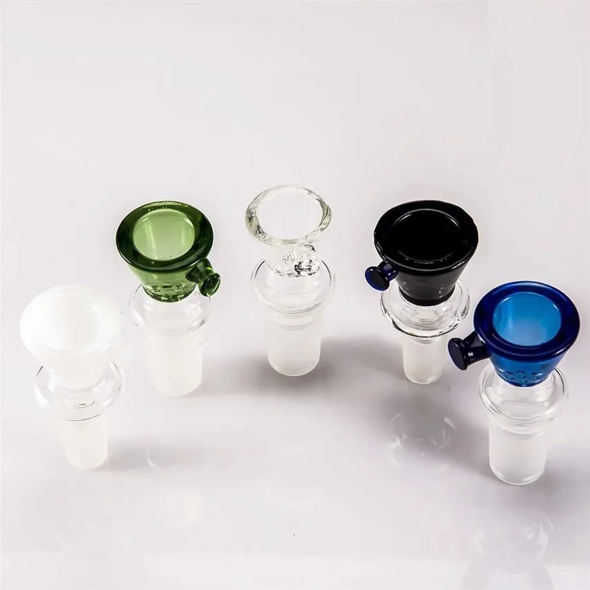 Farbige Glasschüssel mit Kammsieb 10mm 14mm 18mm männlich weiblich Gelenkverbindung Wasserpfeife Bohrinsel Bubbler Rauchen Bong