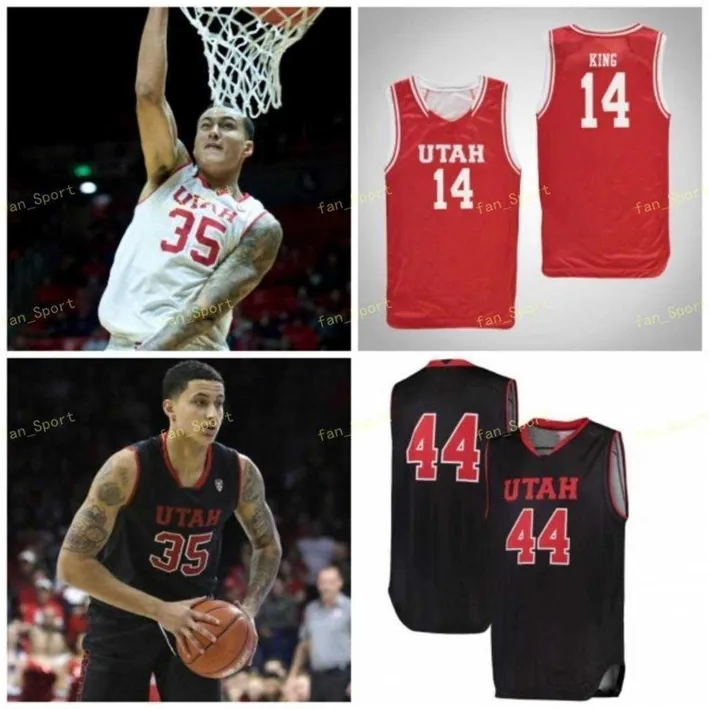 Nik1 ncaa college utah utes basket tröja 20 Timmy Allen 21 Riley Battin 25 Beau Rydalch 30 Brooks King Custom Stitched