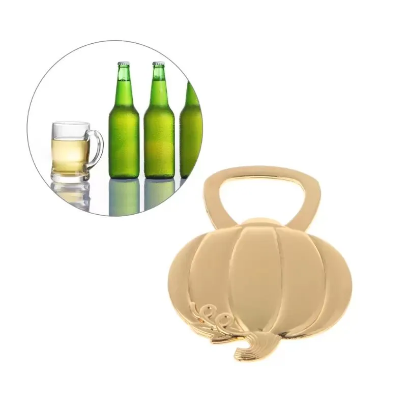 Gold Pumpkin Beer Bottle Opener Halloween Favors Lovely Christmas Wedding Gift Party Favor C0708x12