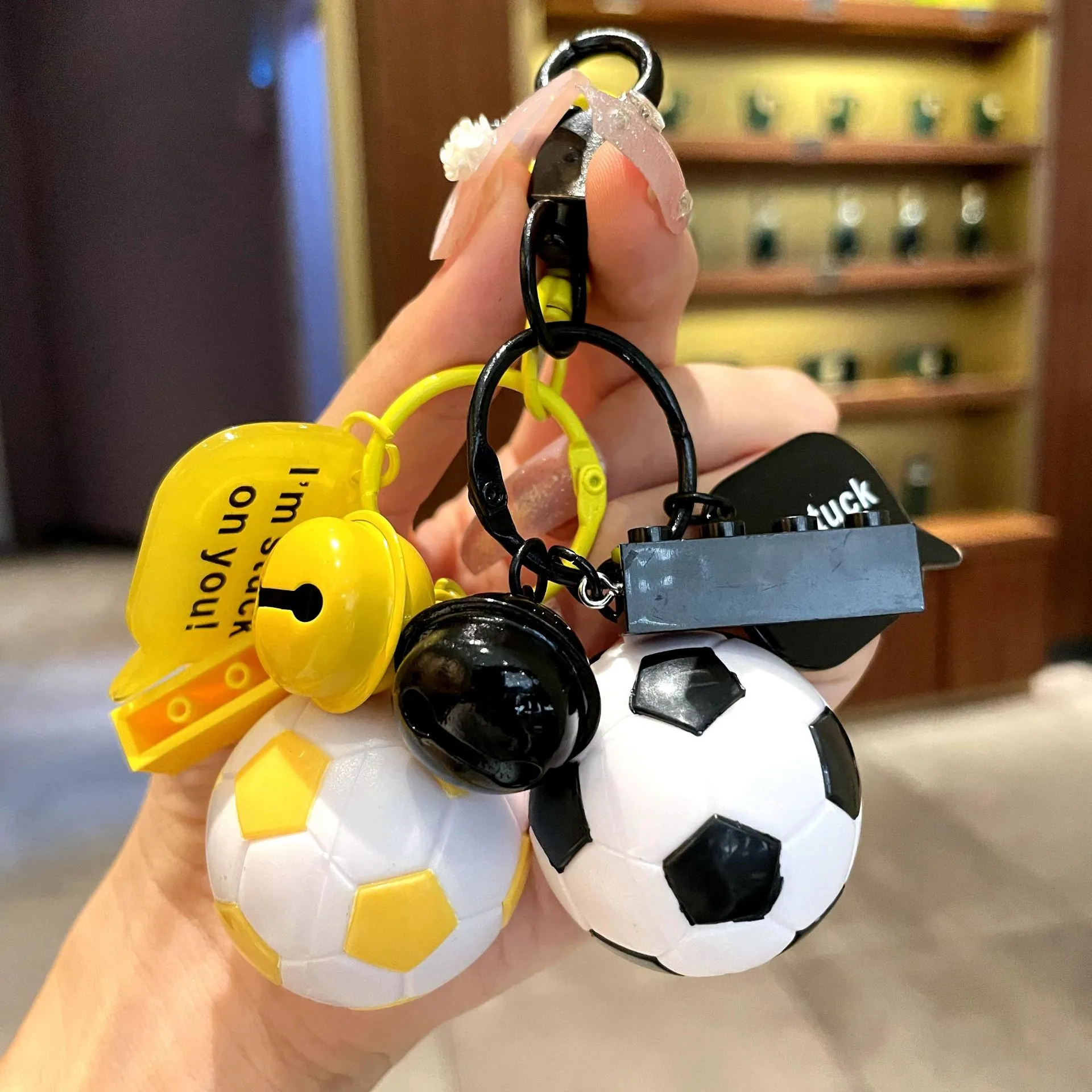Simulazione della Coppa del Mondo Serie di portachiali da calcio Serie sportive Serie sportive a pendente Fans Creative Fics Regali per piccoli regali