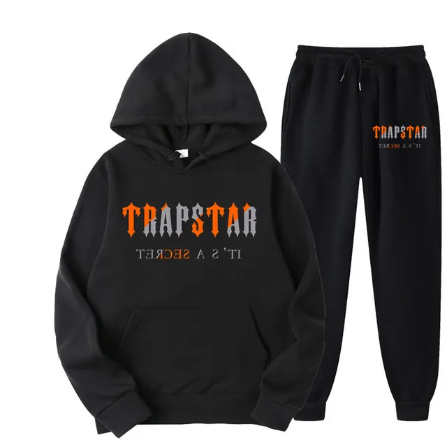 Brand Designer autunno/inverno Brand Trapstar Trackuit Set di felpe con cappuccio da uomo Fashion Felice Sweet Pantaloni a 2 pezzi Set haruku Sportswear