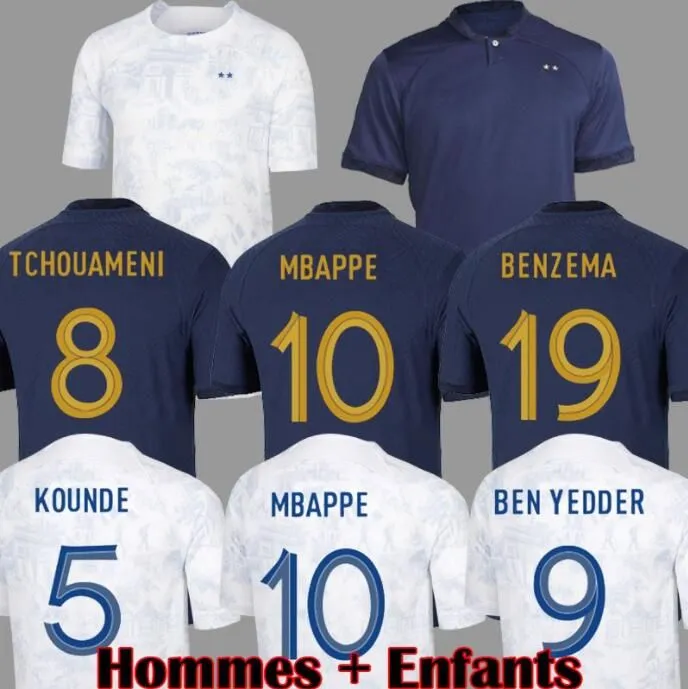 2022 2023 FranCEs Soccer Jersey 22 23 Francia Maillots De Football French Maillot Shirt Hommes
