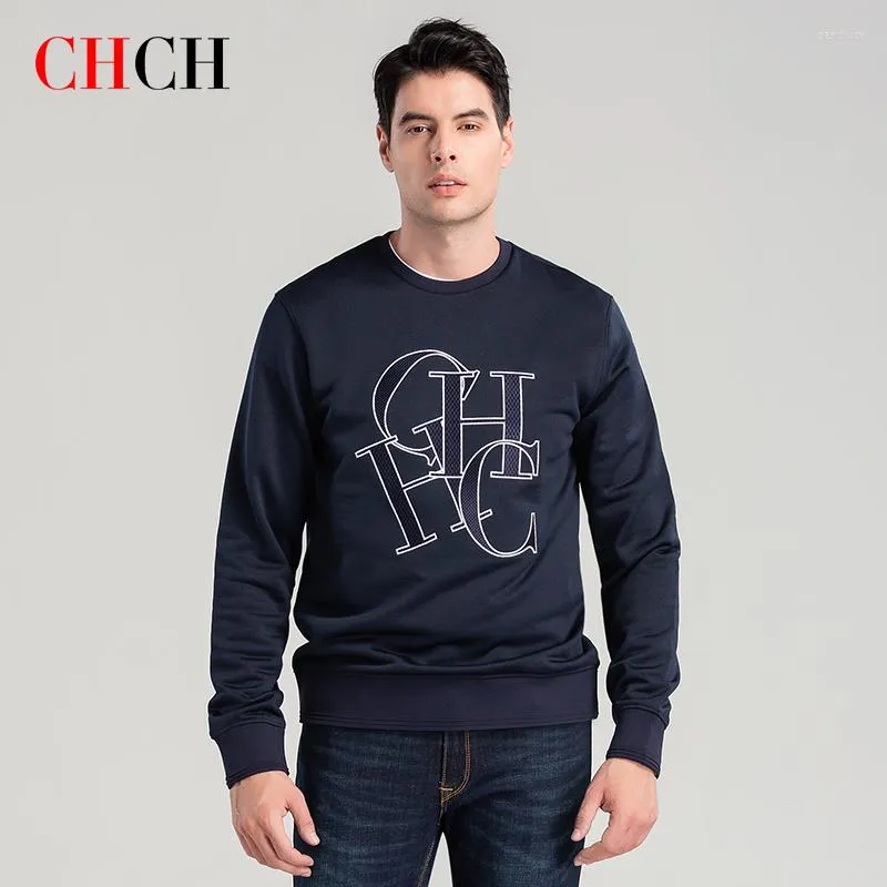 Heren Hoodies CHCH Mode Heren Sweatshirt Katoen Geborduurde Letters Dunne Zachte Lange Mouw Kleding Zomer Herfst Dragen