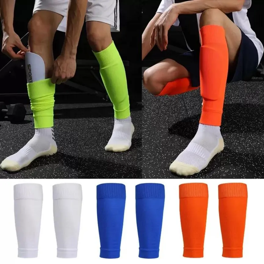 Party Supplies Elbow Knee 1 Par Hight Elasticity Soccer Football Shin Guard vuxna strumpor kuddar professionella benstorlekar ärmar Skyddande FY3898 921