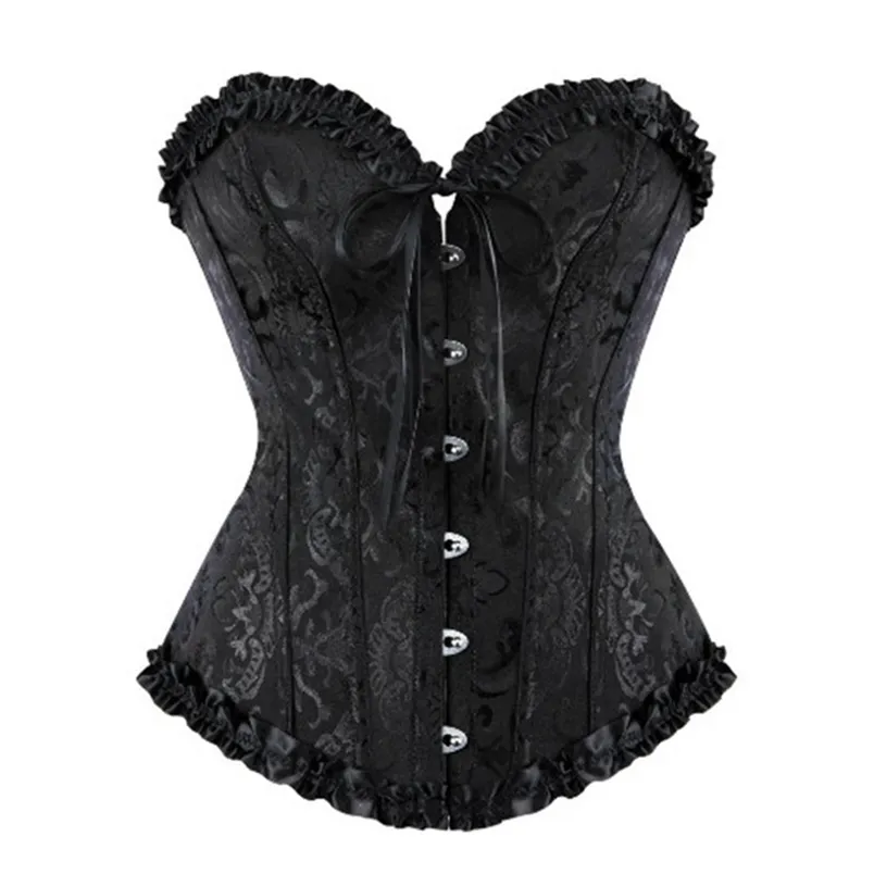 Shaper de barriga de cintura Sexy Corsets Bustiers Bustiers Floral Lace Tops para mulheres estampas de flores Vintage Corset Gótico Lingerie Corselet Overbes Bust Plus Size 220921