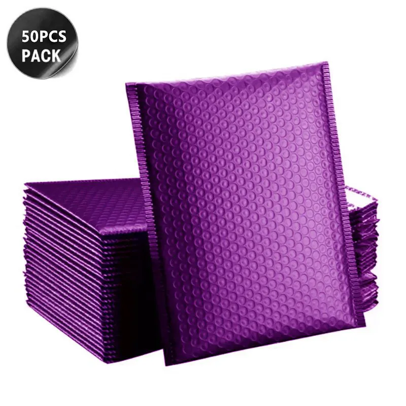 Wholesale Bubble Bags School Supplies Envelope Self Seal Purple Foil