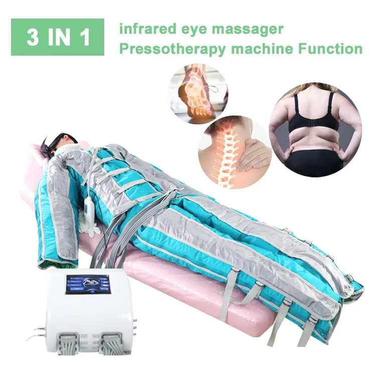 Pressotherapie Luchtdruk Lymf Drainage Massagemachine Lymfatische afslankschoonheid Relax Health Care Leg Massager Arm Taille voet ontspannen