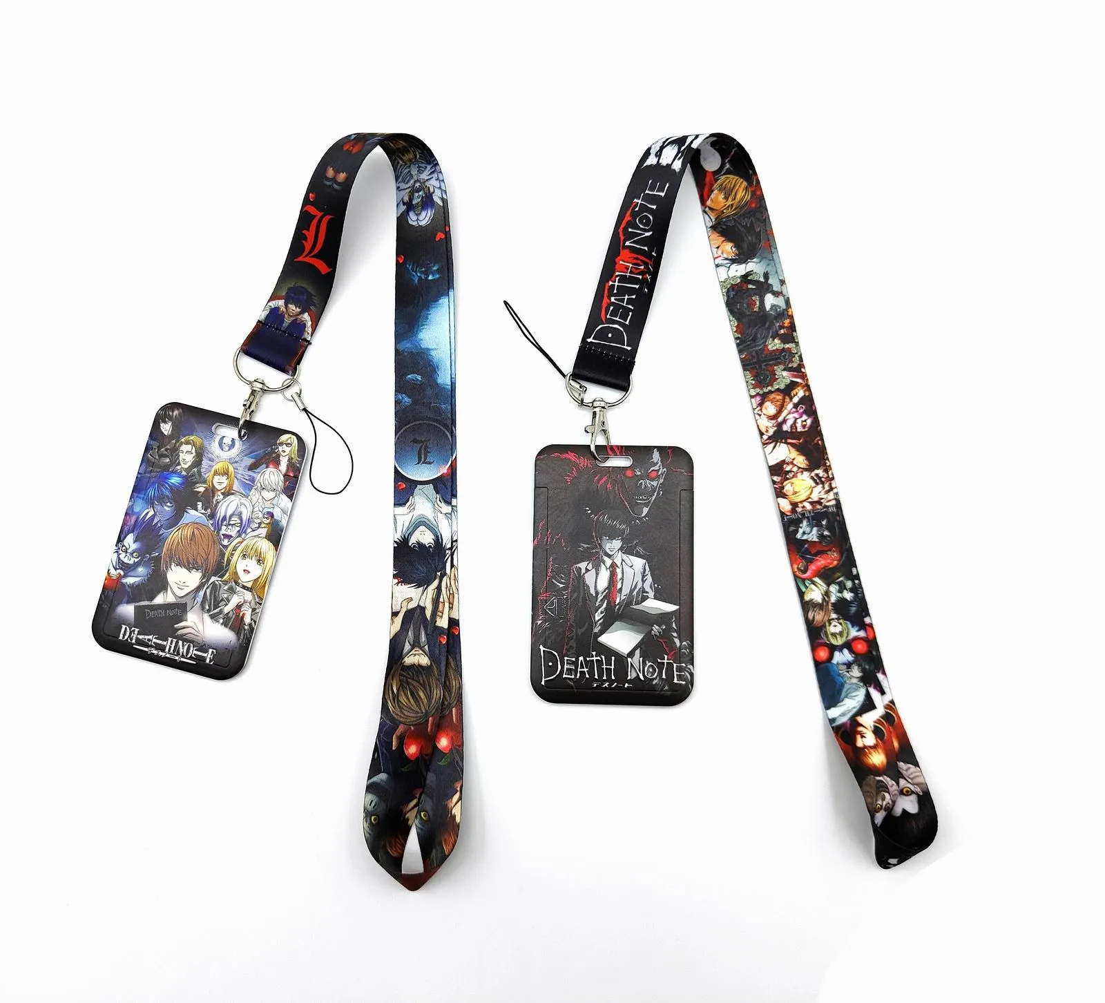 Death Note Lanyard Keychain Set - Anime Card Holder, ID Badge