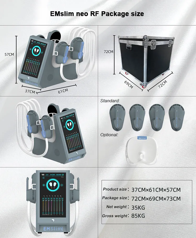 package size of portable emsculpt machine