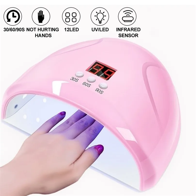 مجففات الأظافر مصباح LED لأشعة LED لمجموعة Same Dryer Dryer مع 12 LEDS Manicure Drying Time Sensor Machine 220921