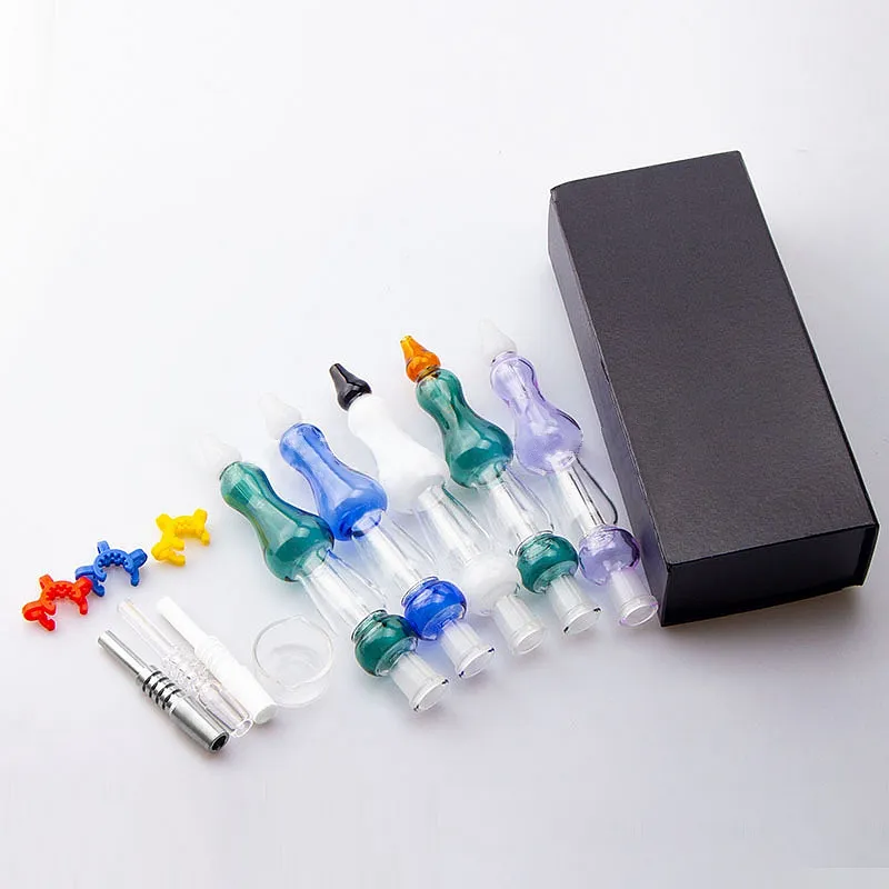 Kit de collecteur nector premium kit multicolores avec le nœud de quartz de 14 mm en céramique titane ongles plastic keck clip dab bac packaging narnahs