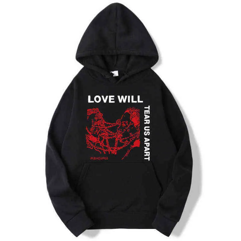 Sweats à capuche pour hommes Sweatshirts Rappeur Lil Peep Love Will Tear Us Apart Sweat à capuche Hip Hop Streetswear Sweat à capuche pour homme Automne Hiver Polaire Sweat-shirts graphiques