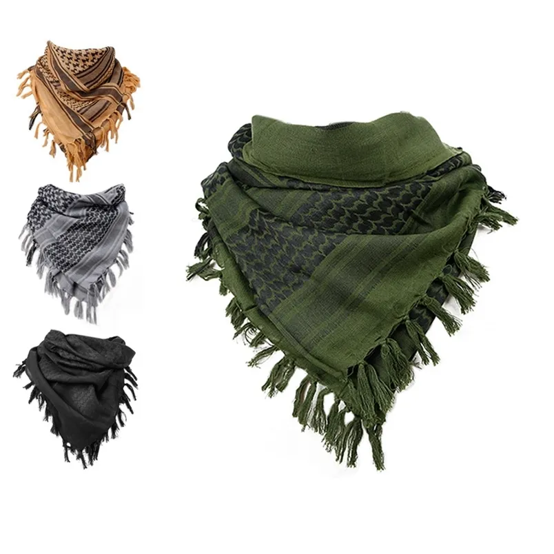 Scarves Thick Muslim Shemagh Tactical Desert Arab Men Women Winter Windy Military Windproof Hiking Scarf 220921