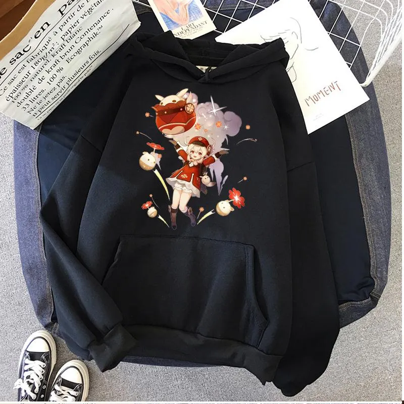 Women's Hoodies Game Genshin Impact Unisex pullover Lu Duc en Klee Anime Print Sweatshirt kleding voor tieners