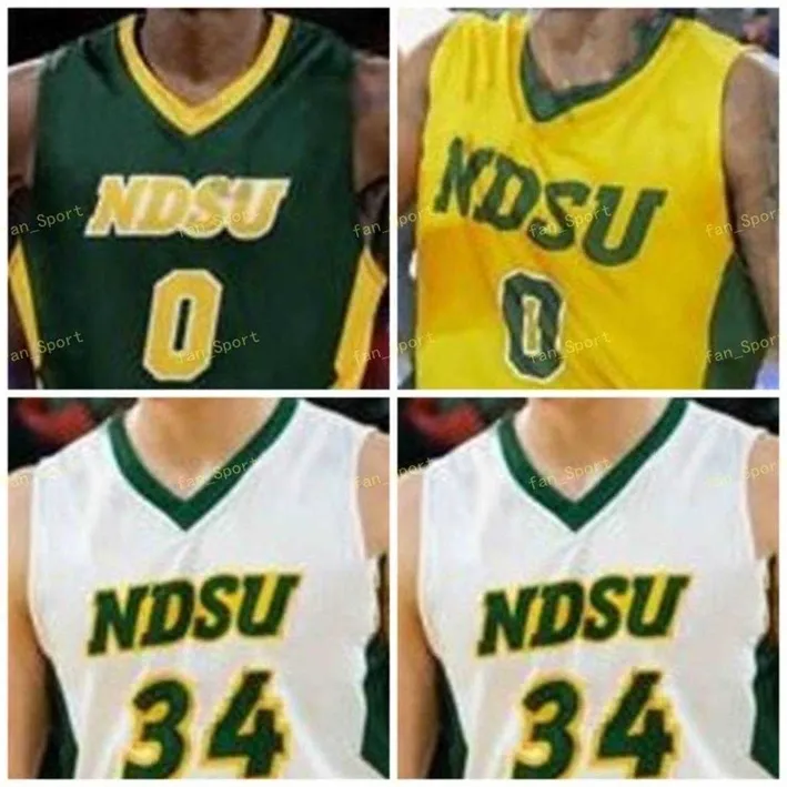 NIK1 NCAA College Ndsu Basketball Jersey 24 Tyson Ward 32 Odell Wilson IV 33 Horn 34 Rocky Kreuser 44 Meidinger Custom Siched