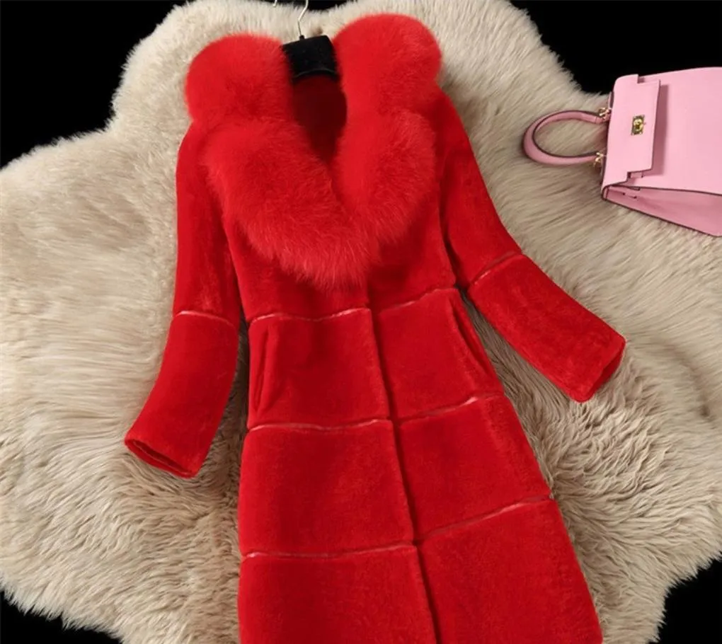 Red hooded long wool coat women 4615 Red hooded long wool coat women 4615