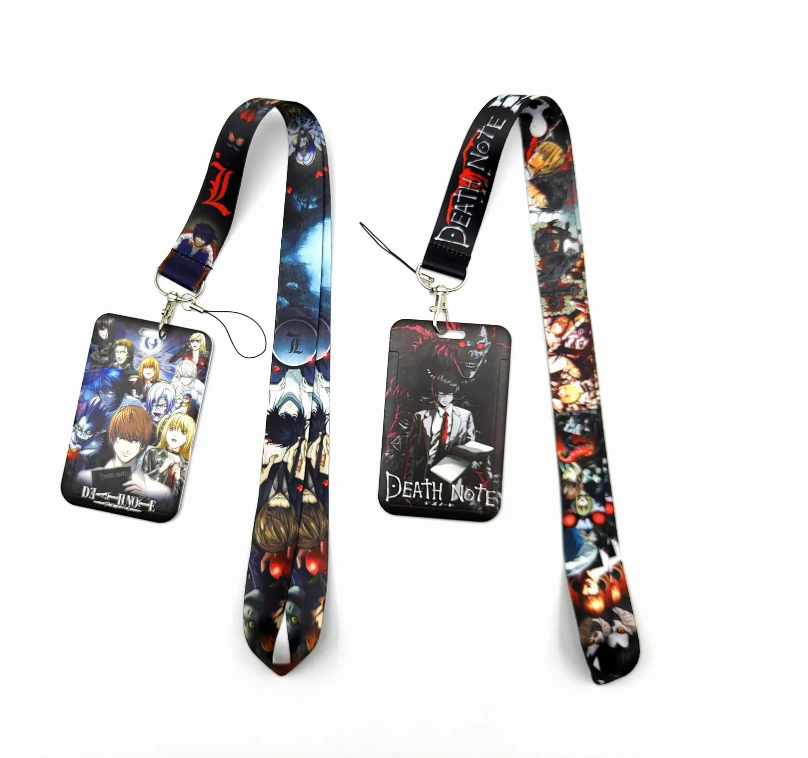 Death Note Lanyard Keychain Set - Anime Card Holder, ID Badge