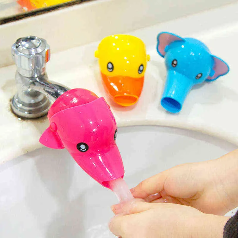 Cartoon extender baby shower speelgoed eend dolfijn olifant peuter kinderen handwashing kraan badkamer wastafel bibcock tap 0922