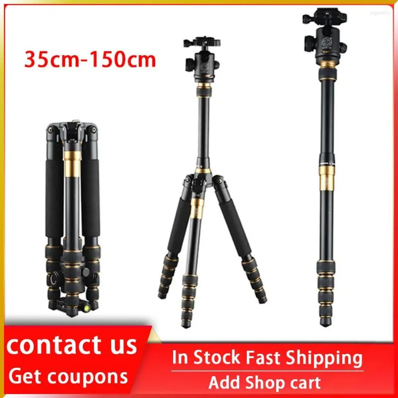 Tripods QZSD Q777 Aluminum Tripod Stand For Telescope 35cm-150cm Pographic With BallHead Travel DSLR Camera Mobile Phone