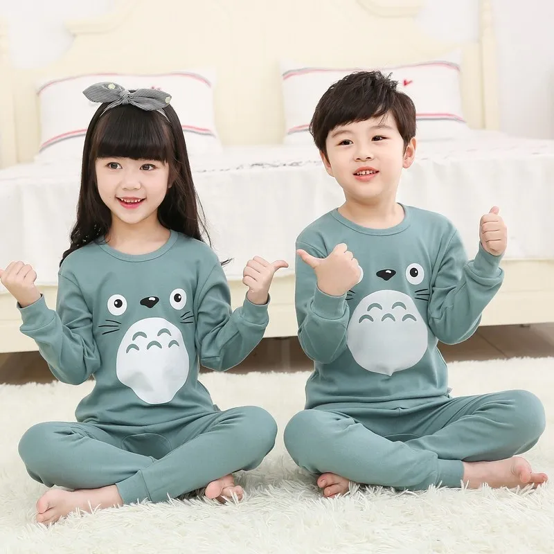 Pijamas de manga larga para bebés, ropa de dormir para niños, conjuntos de  pijamas de algodón para niños de 6, 8, 10, 12 y 14 años, otoño