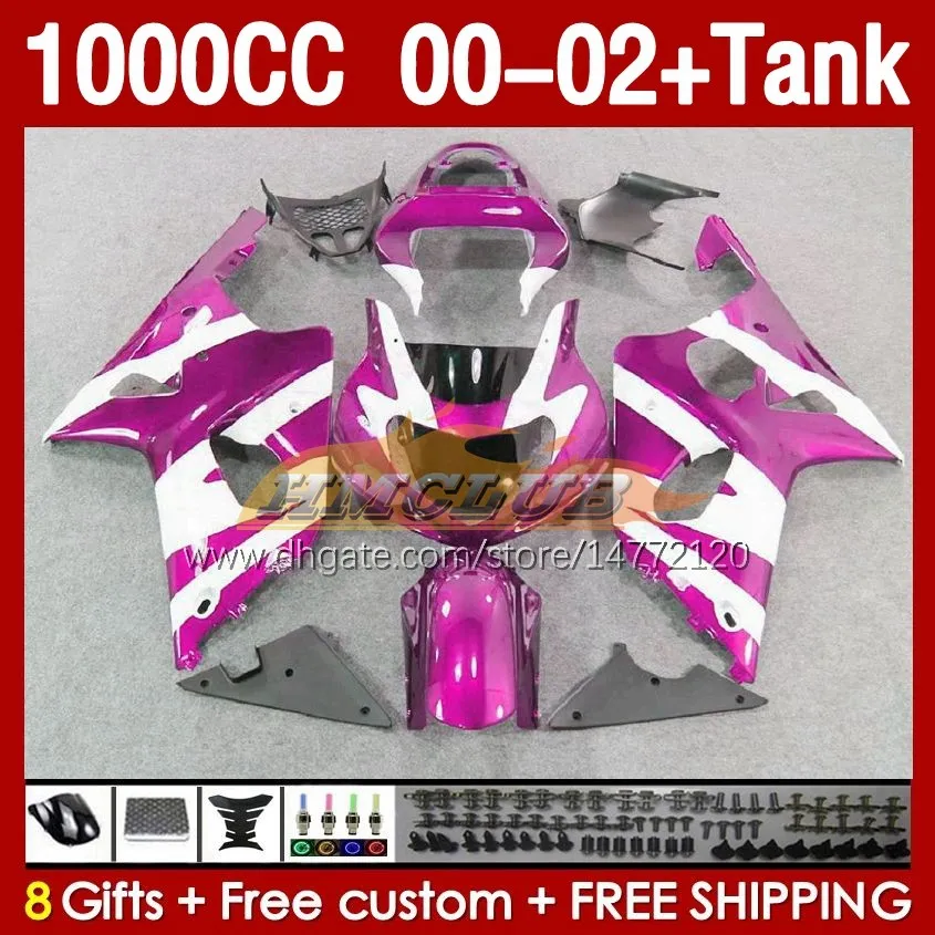 Injection Fairings &Tank For SUZUKI GSXR 1000 CC 1000CC K2 00-2002 Body 155No.122 GSX-R1000 GSXR-1000 GSXR1000 00 01 02 GSX R1000 2001 2002 2002 OEM Fairing rose white