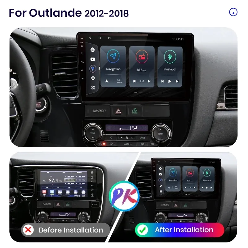 4 Core Android Carplay Audio Stareo Car Video DVD Player Odtwarzacz używany do Mitsubishi Outlander-2016 LHD